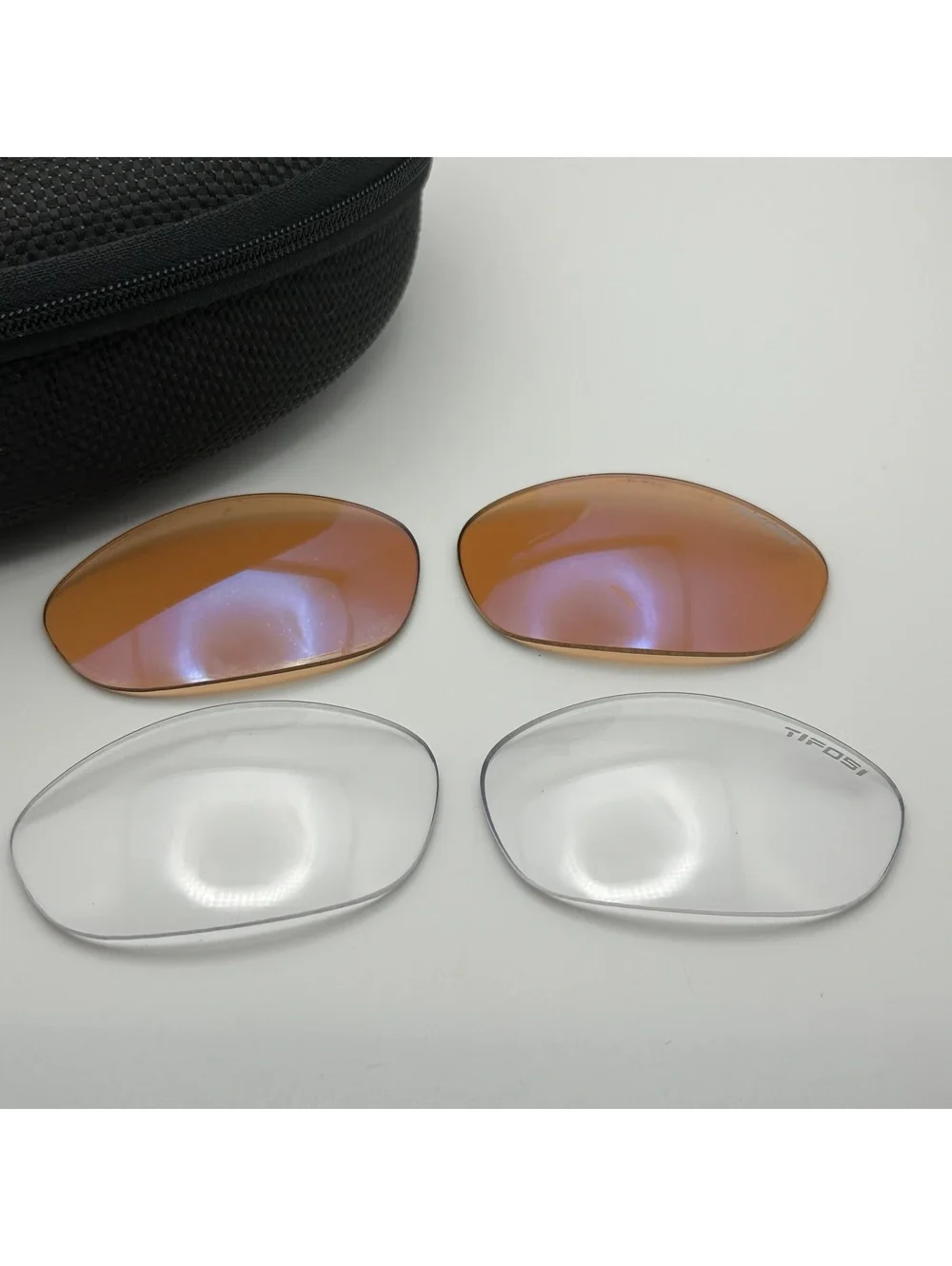 Tifosi Black Sport Sunglasses with Extra Lenses and Hard Case